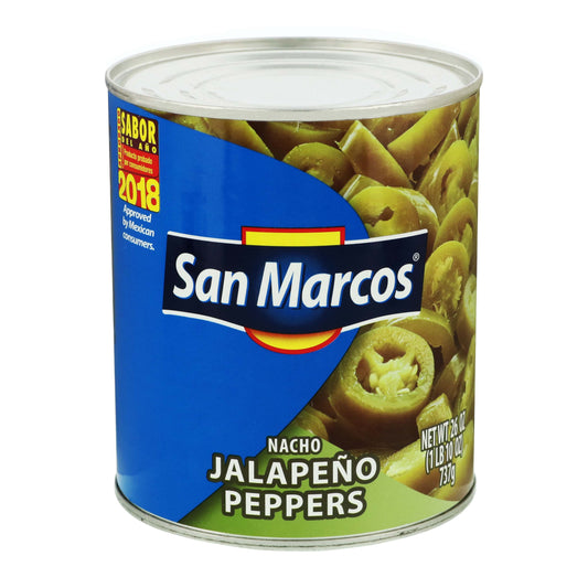 San Marcos Nacho Jalapeno Sliced Peppers #10 Can, 2.72kg bulk packaging