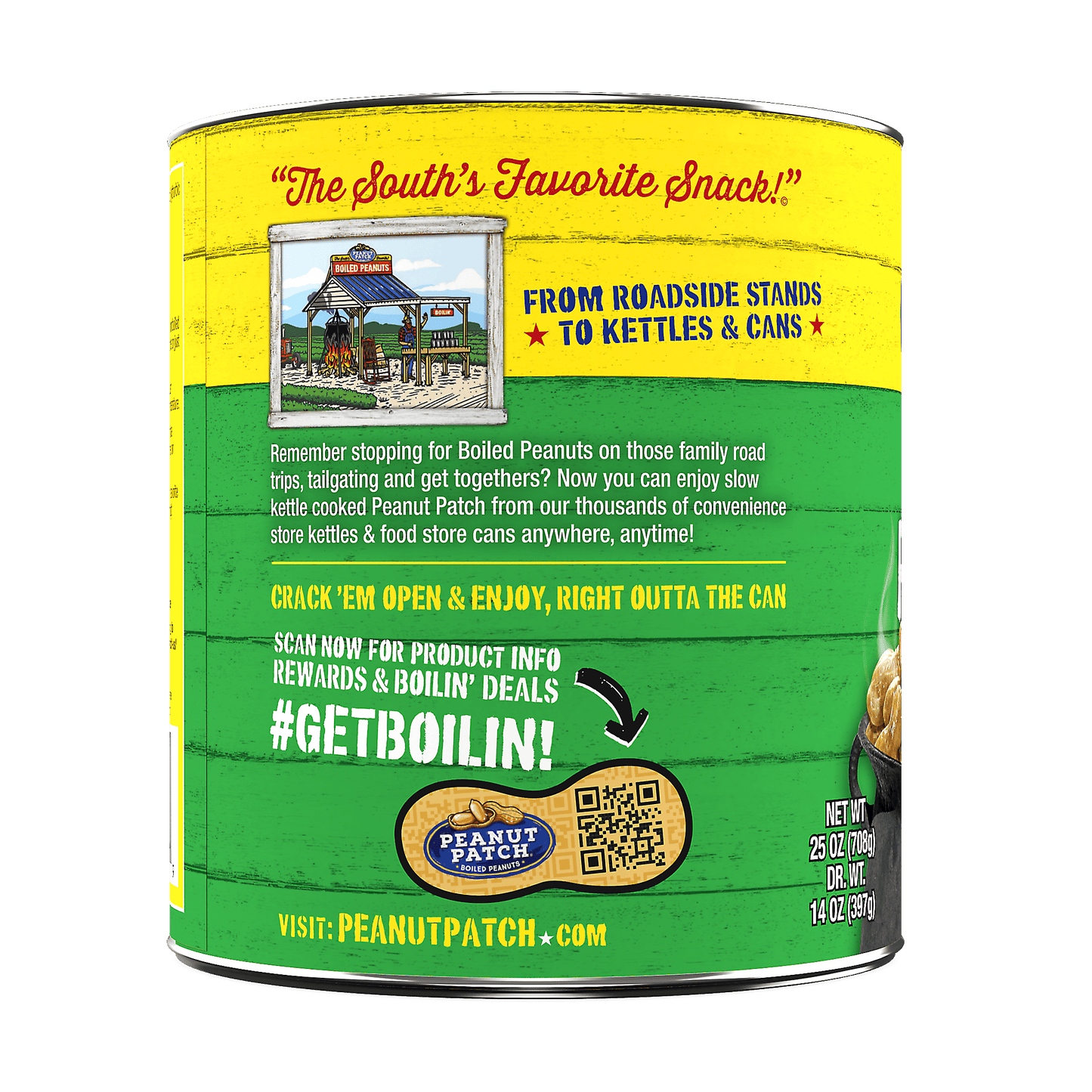 Margaret Holmes Peanut Patch Green Boiled Peanuts #10 can front label