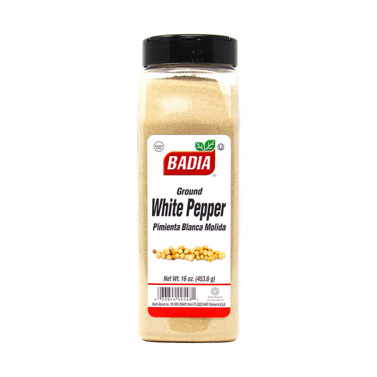Badia Ground White Pepper 16 oz bottle