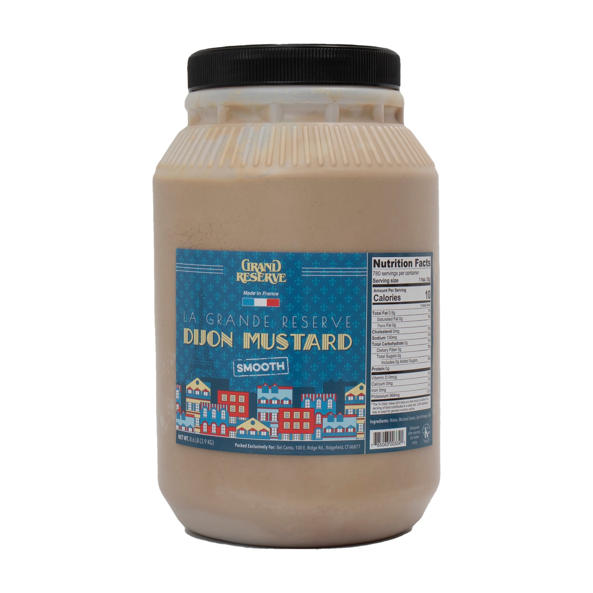 Chef's Quality Traditional Smooth Mustard bulk 8.6 pound foodservice jar