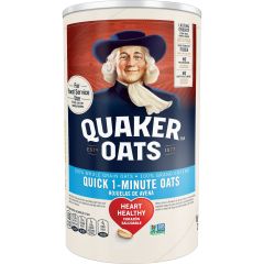 Quaker Quick Cook Oats 42 oz pack of 3 shows the front label and whole grain oats packaging