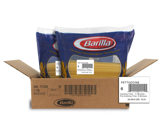 Barilla Fettuccine Pasta Bulk 2 Pack 10 lb Professional Foodservice Case