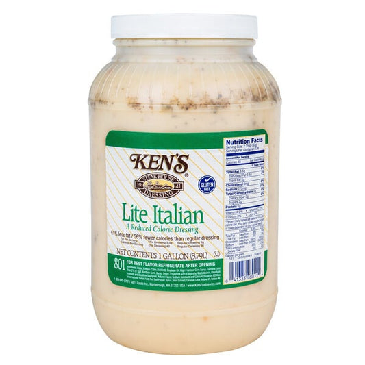 Ken's Lite Italian Dressing 1 Gallon Jug - Front View