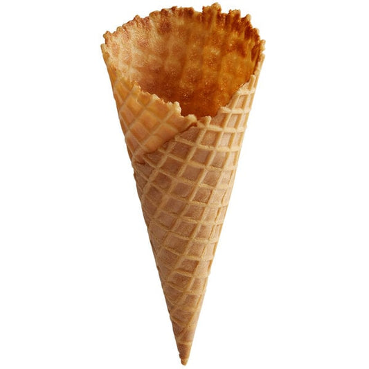 Case of 192 Joy Classic Large Waffle Cones for bulk ice cream service