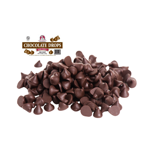 Bulk 25 lb bag of Chef's Quality semi sweet chocolate chips 4000 count for baking and snacking