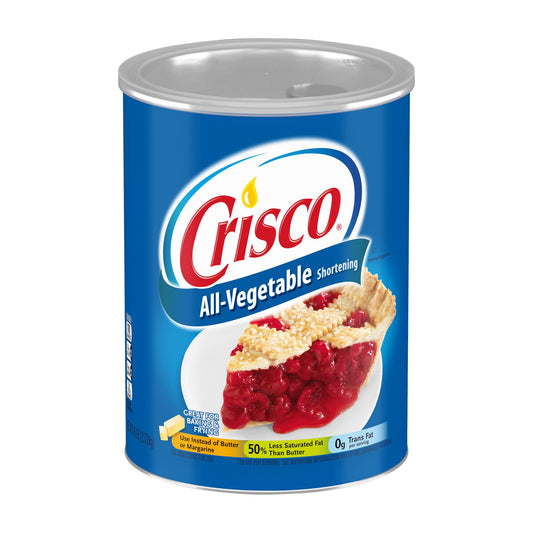 Crisco All-Vegetable Shortening 6 lb canister, pantry staple for baking and frying