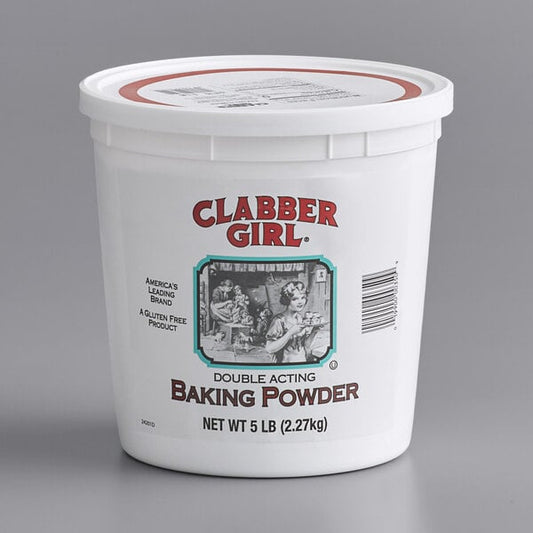 Clabber Girl Baking Powder 5 lbs Bulk tub professional pantries