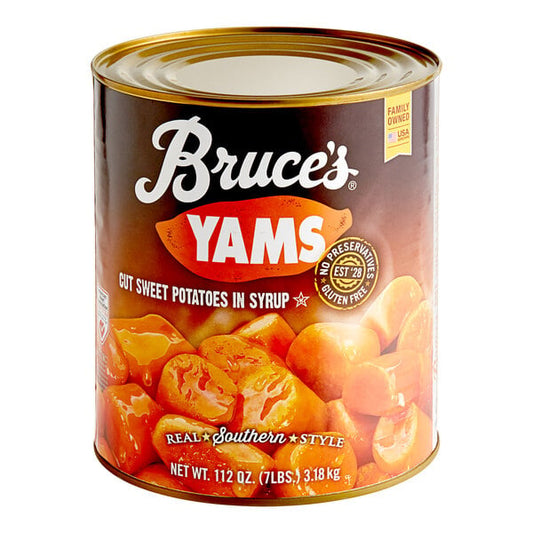 Bruce's Cut Yams in Syrup #10 Can bulk foodservice packaging