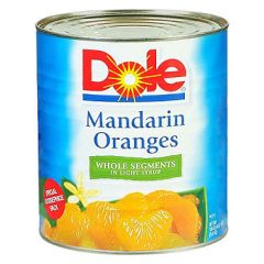 Dole Mandarins in Light Syrup #10 Can, bulk food service fruit product image