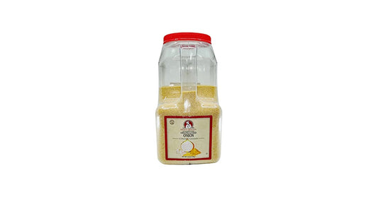 Chef's Quality Granulated Onion 5 lb jar, bulk seasoning for kitchens
