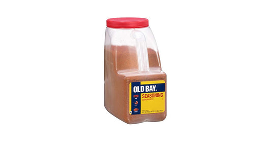 Bulk 7.5 lb container of McCormick Old Bay Seasoning for seafood and all-purpose use