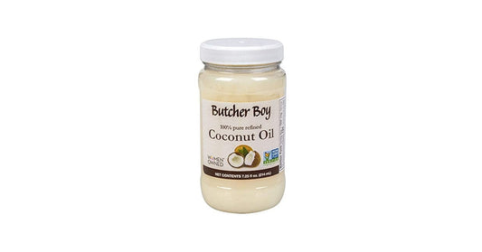 Butcher Boy 44 lb refined coconut oil pail for commercial use