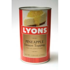 Lyons Pineapple Topping Dessert 44 oz commercial foodservice can