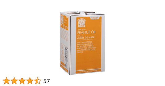 Bulk 35 lb Chef's Quality Pure Peanut Oil in foodservice container ideal for frying