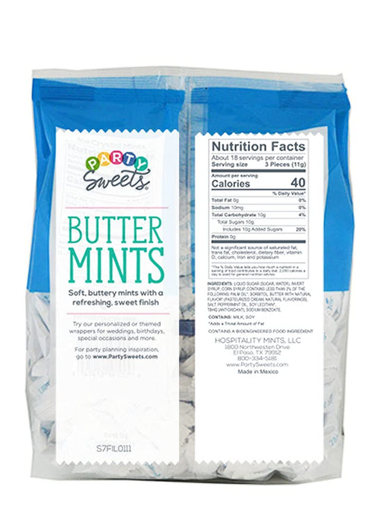 Bag of Party Sweets Ice Crystal Peppermint Mints individually wrapped bulk candy