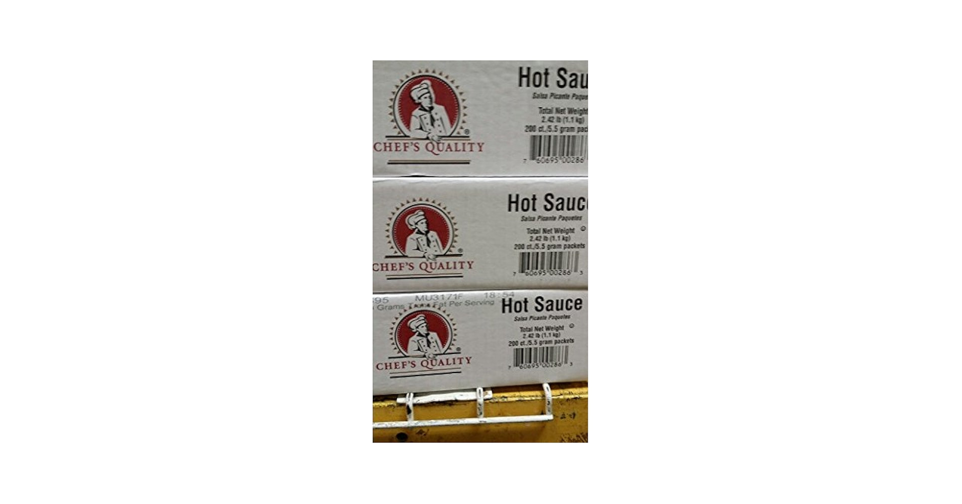 Chef's Quality Hot Sauce Packets 200 Count Box main product image