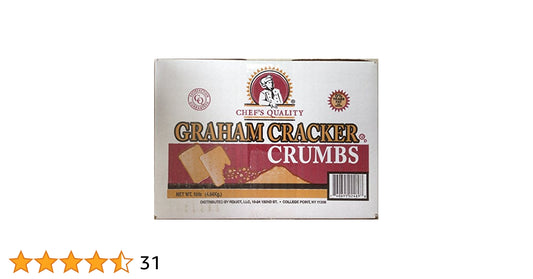 Chef's Quality Graham Cracker Crumbs in 10 lb bulk bag package