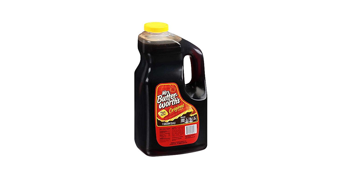 Mrs. Butterworth's Original Pancake Syrup 1 Gallon Jug thick and rich breakfast syrup bulk bottle