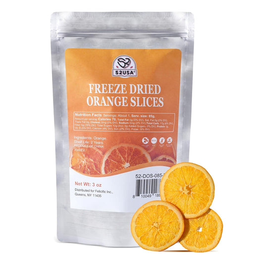High-quality dehydrated orange slices in a clear package, 42 count