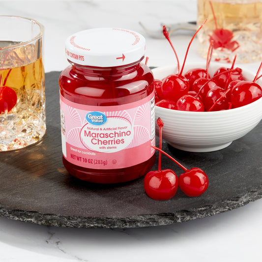 Chef's Quality Maraschino Cherries with Stems 1 Gallon bulk jar