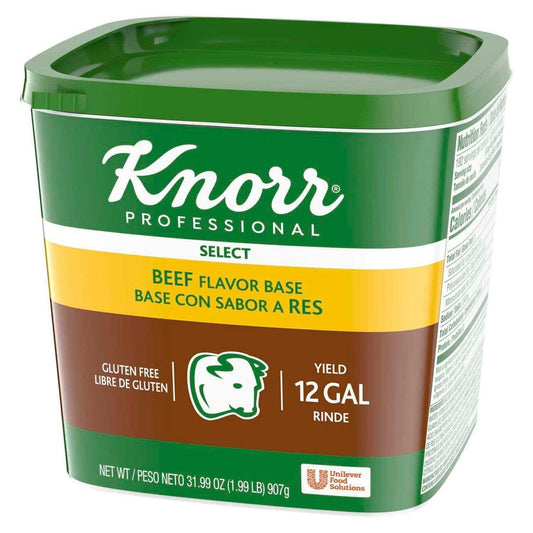 Knorr Select Beef Base bulk tub 1.99 lb, 6 count pack, premium foodservice packaging