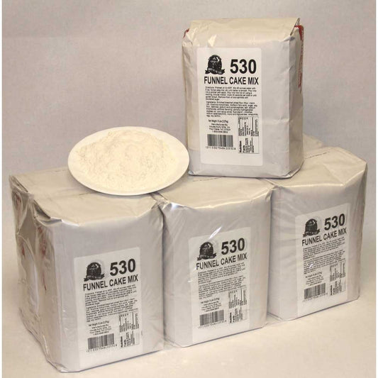 Bag of House Autry Funnel Cake Mix 5 lbs with red, blue, and white packaging
