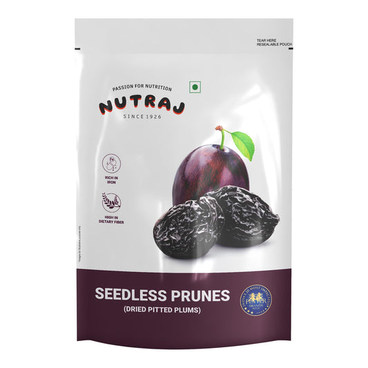 Bazzini California Pitted Prunes 4.5 lb bulk resealable bag front view