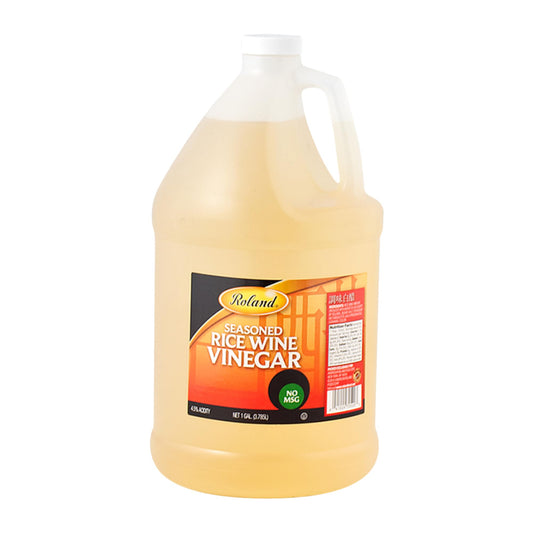 Roland Rice Wine Vinegar 1 Gallon jug, mild and crisp vinegar for sushi, dressings, and pickling