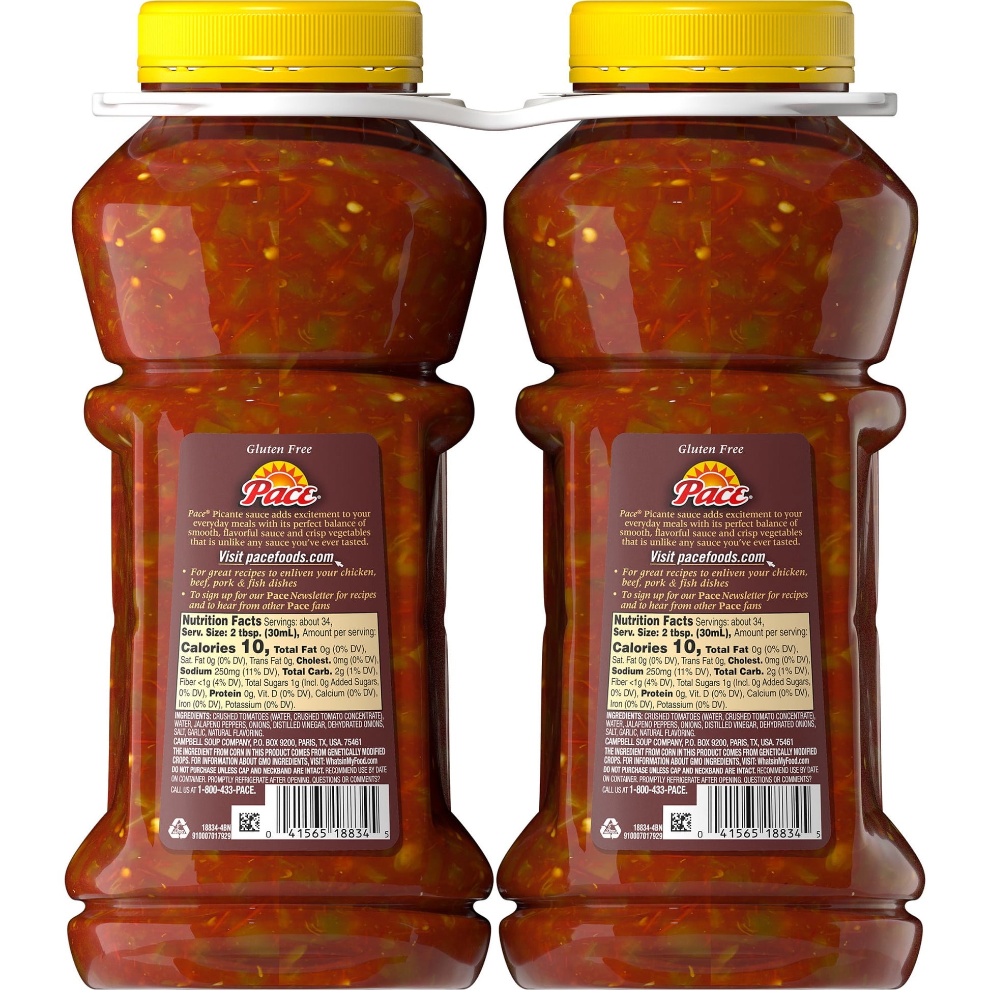 Pace Medium Picante Sauce 1 Gallon Jug - Southwest style salsa for foodservice or kitchens