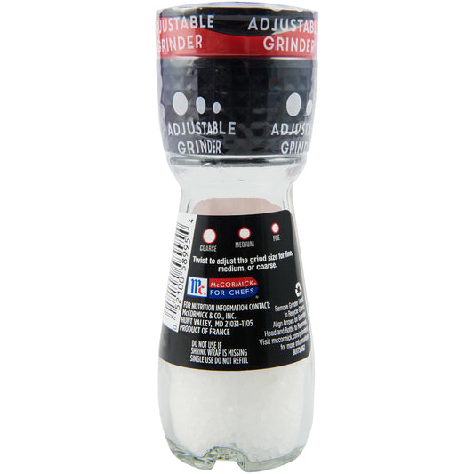 McCormick Culinary Sea Salt Grinder 2.12 oz disposable glass bottle main image