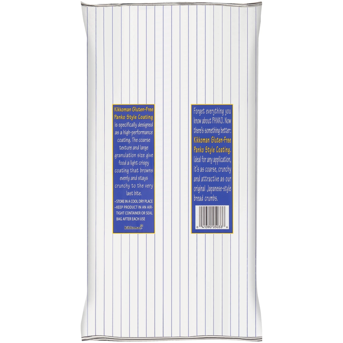 2.5 lb bag of Kikkoman Gluten-Free Panko Bread Crumbs, crispy bulk coating