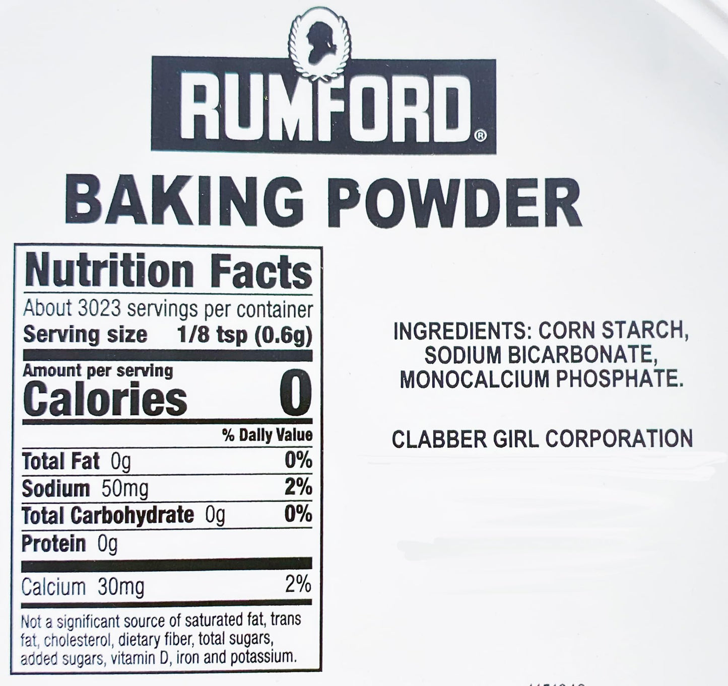 Rumford Baking Powder double acting aluminum-free 64 ounce pack of 2 containers