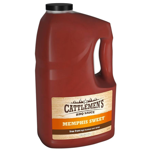 Cattlemen's Memphis Sweet Barbeque Sauce 1 Gallon jug with professional foodservice label