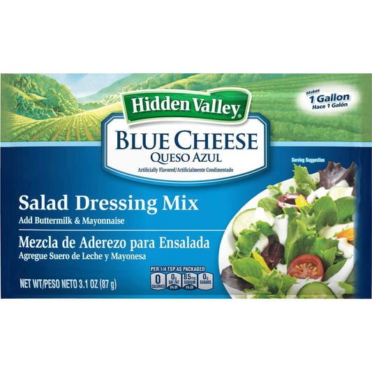 Hidden Valley Dry Blue Cheese Dressing Mix 18 Packets Box