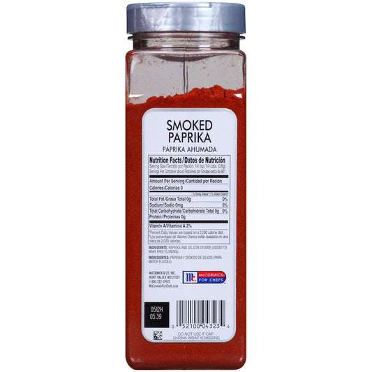 McCormick Smoked Paprika 17 oz bulk commercial container staged with visible label