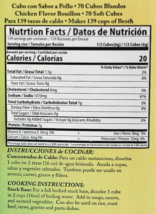 Sabor Nuestro Chicken Flavor Bouillon Cubes 70 count jar packaging
