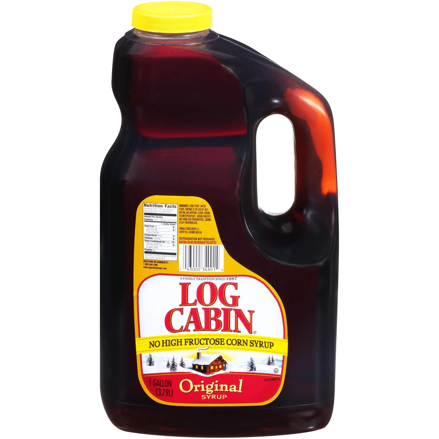 Log Cabin Original Pancake Syrup 1 gallon jug for food service or family use