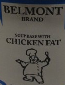 Belmont Chicken Flavor Soup Base 5 lb round bulk tub with label