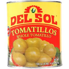 Del Sol Whole Tomatillos #10 Can - Authentic Mexican Cooking Ingredient