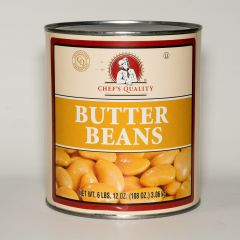 Chef's Quality Butter Beans 6 lb can bulk packaging for foodservice kitchens