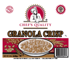 Chef's Quality Granola Crisp Topping Bulk 10 Pound Bag