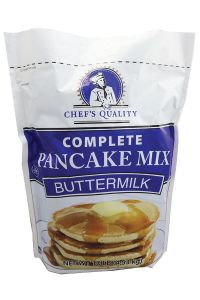 Chef's Quality Buttermilk Pancake Mix 4/10lb bulk foodservice package front view