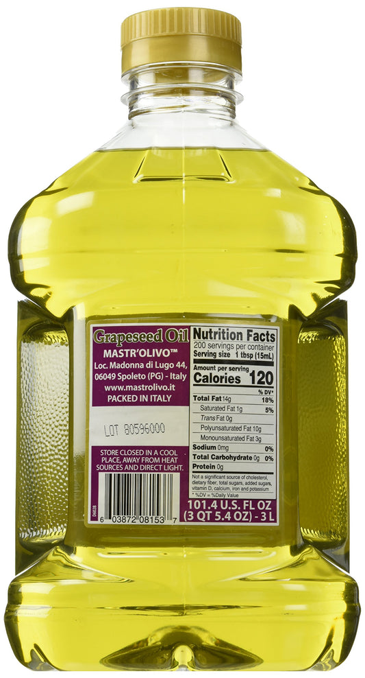 Pietro Coricelli Premium Grapeseed Oil 3 Liter Jug for Cooking