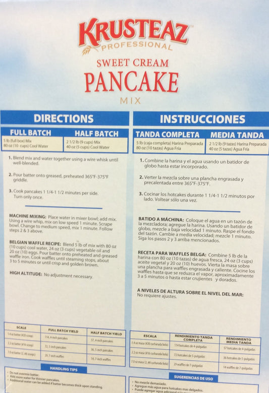 Krusteaz Sweet Cream Pancake Mix 5lb Box main product image