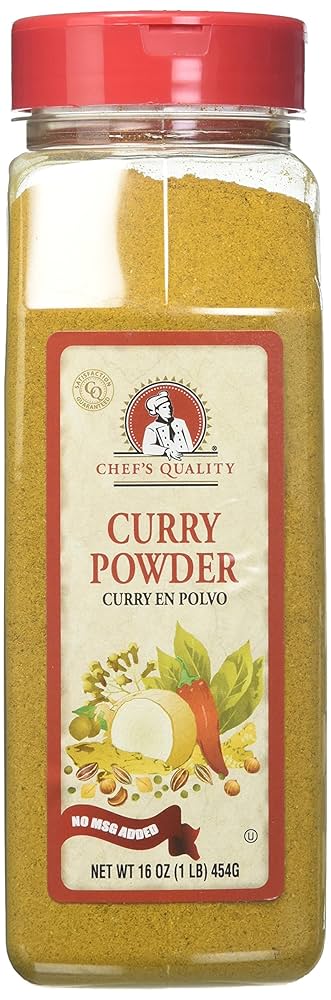 Chef's Quality Curry Powder 1 lb container, authentic restaurant-grade spice blend