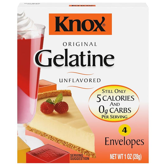 Knox Pure Unflavored Gelatin 16 oz canister for baking and cooking