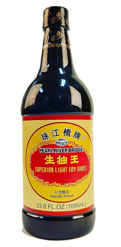 Pearl River Bridge Mushroom Flavored Superior Dark Soy Sauce 5 lbs jug product image