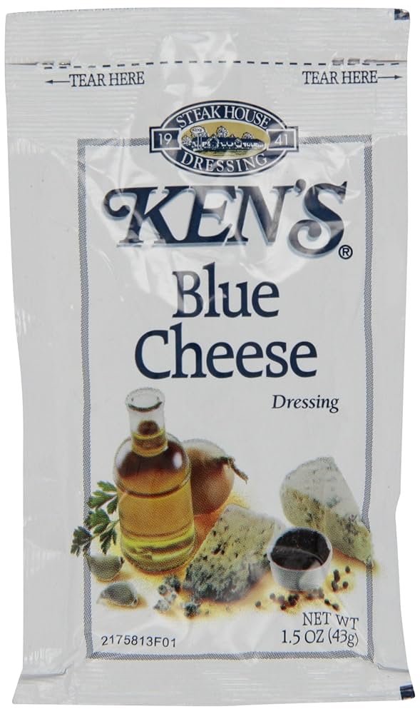 Ken's Blue Cheese Dressing 1.5 oz single-serve pouch, pack of 60 - bulk restaurant quality