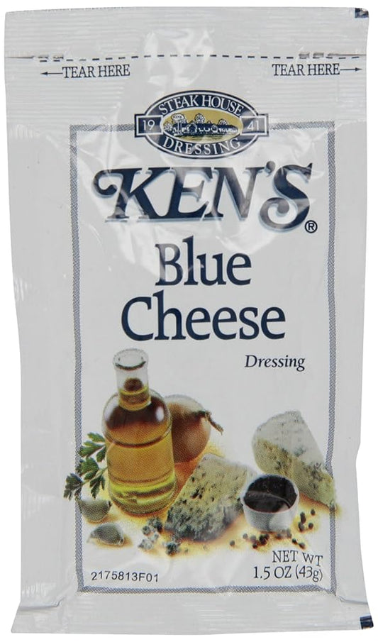 Ken's Blue Cheese Dressing 1.5 oz single-serve pouch, pack of 60 - bulk restaurant quality