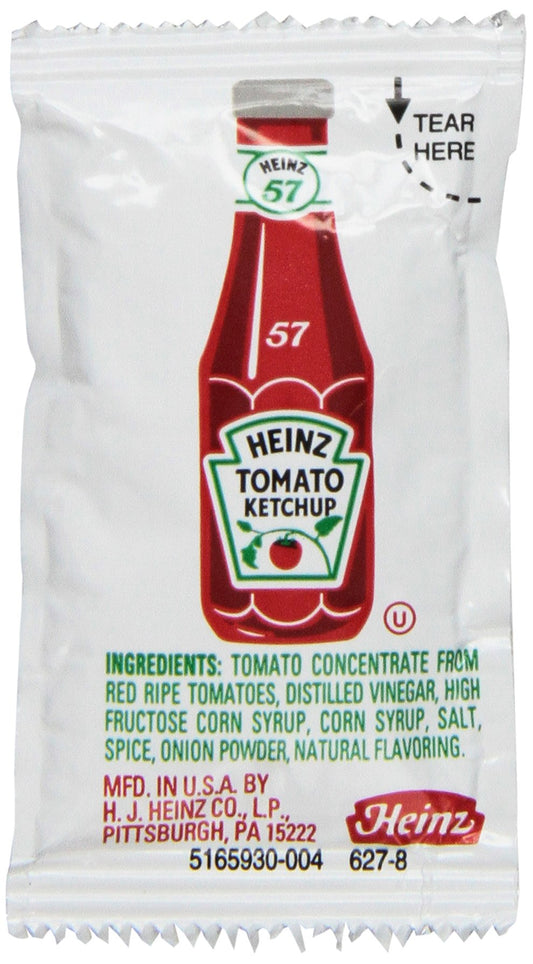 Case of Heinz Tomato Ketchup single-serve packets 7g 750 count for foodservice use